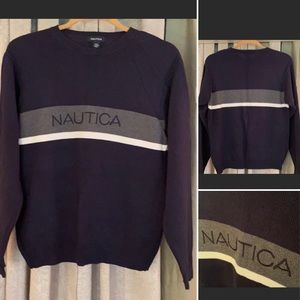 Men’s Nautica Sweater Crew Neck Blue Gray XXL